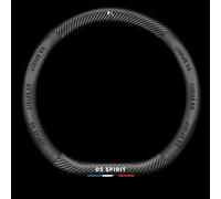 DZYYDS Auto Couvre Volant pour DS 5,Cuir Microfibre Volant Caches Housse Apporter Logo Emblème Protecteur De Antidérapant Respirant Accessoires Auto Decoration Interieur