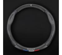 DZYYDS Auto Couvre Volant pour Peugeot Partner Tepee,Cuir Microfibre Volant Caches Housse Apporter Logo Emblème Protecteur De Antidérapant Respirant Accessoires Auto Decoration Interieur,O