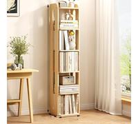 DZZTHSH Étagère à livres avec coins arrondis, bibliothèque avec panneau arrière renforcé, étagère haute garde-corps, étagères de rangement d'angle et vitrine