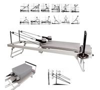 DZZTHSH Machine Pilates Reformer Pliable pour entraînement à Domicile et en Salle de Sport, équipement de Cardio-Fitness Personnel, Appareil d'exercice Pilates avec Application en Ligne