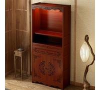 DZZTHSH Sanctuaire - Table d'autel de méditation avec rangement - Autel de Bouddha en bambou - Meuble chinois - Table de prière bouddhiste pour petits espaces