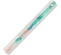 E-13300 Rose Règle En Plastique Effet Pouring Art Et Marbre 30 Cm 12"" Rose