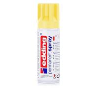 edding 5200 spray permanent - jaune pastel - 200 ml - peinture acrylique pour peindre ou décorer verre, métal, bois, céramique, plastique, toile - peinture acrylique en aérosol