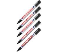 E-8040 Lot De 5 Marqueurs À Linge À Pointe Ogive Env. 1 Mm Noir[Z3384]