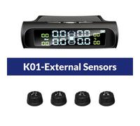 E-Ace K01 Tpms Capteur Solaire Voiture Opathie Pression Capteur Auto Système D'alarme De Sécurité Affichage Numérique Opathie Capteurs De Pression - Type K01-External Sensors