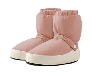 E-ALLDIR Bottes de Ballet Chaudes - Bottines de Ballet Thermiques avec Boucle de Cheville réglable, Semelle antidérapante en PVC, Doublure en Coton de Soie 80 g