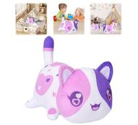 E-ALLDIR MeeMeows Cat Food Plushies, Chat Violet et Blanc Meemeows Plush, Cat Food Plushies Cat Mee Meow, Cute Anime Cartoon Cat Stuffed Animal Figure Toy Plush Pillow Gift for Fans Kids