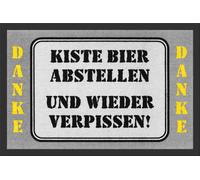 E aus Polypropylen und Rutschfester Gummi-Untersei - Kiste Bier Abstellen und Wieder Verpissen Fußmatt [Import]