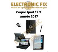 E-Bazar Étui Coque Housse Cuir Rotative Pour Apple Ipad 9,7 2017 et 2018 Noir (Film Protection + Stylet Offert)
