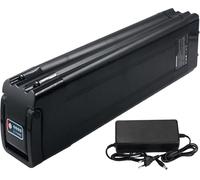 E-Bike Batterie 36V 10Ah 12Ah, Batterie de vélo électrique 36V 10Ah 12Ah Lithium-ION Battery Haute Puissance pour 200W 350W 400W 500W 800W Moteu avec Chargeur,4-pin 36V 10AH,1