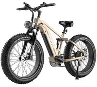 E-BIKE E-Mountainbike 26 pouces vélo électrique 20Ah, 250W moteur Bafang jusqu'à 100km, E-MTB avec suspension Softtail Shimano 7 vitesses LCDDisplay