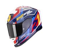 E-BIKERS Casque SCORPION EXO-R1 EVO AIR COUP Blu-Rouge-Jaune Taille XL
