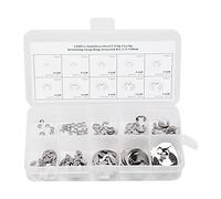 E Clip Circlip,E Clip Rondelle Snap Ring Kit 120Pcs E Clip Rondelle En Acier Inoxydable Anneau De Retenue Externe Circlip Assortiment Kit 1.5mm-10mm Pour une Utilisation Intérieure Et Extérieure