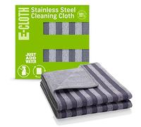 e-cloth Chiffon de Nettoyage pour l’INOX, Microfibre, Gris, Pack de 2