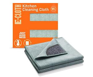 e-cloth Chiffon de Nettoyage pour la Cuisine, Microfibre, Vert, Pack de 2