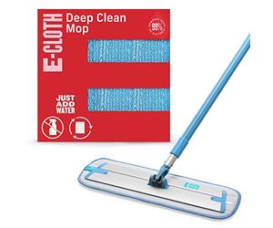 E-Cloth Serpillère Deep Clean, Microfibre, Bleu & Argent, Pack de 1