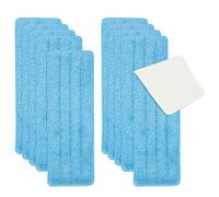 E-Cloth Tête de vadrouille humide en microfibres, bleu, 1 paquet de 10 têtes de vadrouille, l'emballage peut varier.