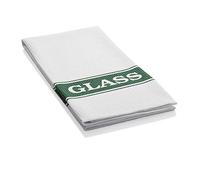 E-Cloth Torchon pour verre de finition professionnelle, Microfibre, Vert & Blanc, Pack de 1