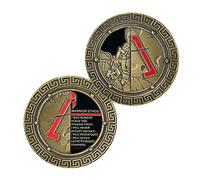 E-Coin Pièce de défi militaire éthique du guerrier spartiate (amzag715)