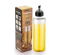 E-COSMOS® Distributeur d'huile de cuisson de 1 litre sans BPA en acier inoxydable de qualité alimentaire pour la cuisine (1000 ml (plastique)