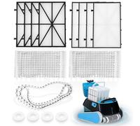 E-cowlboy Tune Up Kit de reconstruction de rechange pour robot nettoyeur de piscine Dolphin Nautilus CC Plus, comprend 9991433-R4 9991432-R4, brosses 6101641-R2, rails 9985006-R2, anneaux d'escalade