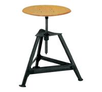 E/D/E Bandstahl Tabouret pivotant bois assise ronde, RAL 9005 tripode, H 400-600mm assise Quantité:1