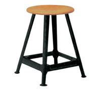 E/D/E Bandstahlhocker Bois Assise ronde, RAL 9005 Quatre pieds, H 500 × I 350 mm Quantité:1