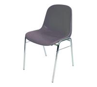 E/D/E BETA Chaise coque chromé/anthracite Quantité:4