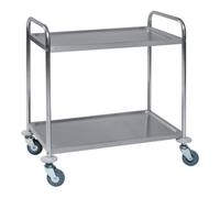 E/D/E Chariot de table avec 2 tiroirs 825 × 500, acier inoxydable Quantité:1
