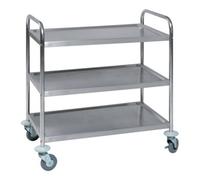 E/D/E Chariot de table avec 3 tiroirs 825 × 500, acier inoxydable Quantité:1