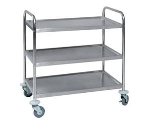 E/D/E Chariot de table avec 3 tiroirs 825 × 500, acier inoxydable Quantité:1