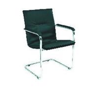 E/D/E Freischwinger RUMBA chrome/cuir noir Quantité:2