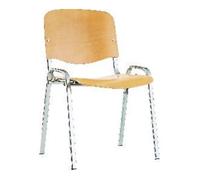 E/D/E ISO Chaise visiteur bois chromé/hêtre Quantité:4
