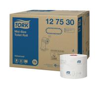 Tork 127530 Papier toilette rouleau / taille moyenne / Advanced / Compatible avec le système T6 / 2 plis / lot de 27 (27 x 100 mètres)