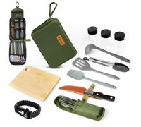 E EASTSTORM Mini Essentiels de Camping équipement de Camping, Ustensiles de Cuisine de Camping, 11 Pièces, pour Randonnée en Plein Air, Les Pique, Cadeaux de Barbecue, Outils de Camping