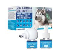 E EMZHOLE Diffuseur de phéromones apaisantes pour chien avec diffuseur apaisant pour chien 2 recharges, recommandé pour soulager l'anxiété de séparation, le stress, les aboiements et la mastication