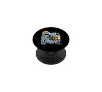 E est pour Elephant Zoo Animals Zoo, Excursion au Zoo Jungle Zoo Day PopSockets PopGrip Adhésif