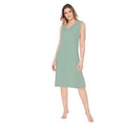 e.Femme Gloria 1181 Chemise de nuit sans manches pour femme 50 % coton et 50 % modal, vert, 48