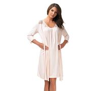 e.FEMME Lena 490 Peignoir en Viscose pour Femme - Saumon - 48