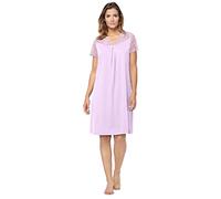 e.Femme® Lena II 859 Chemise de nuit pour femme en coton et modal Lenzing®, lavande, 48