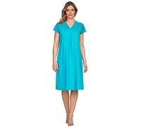 e.Femme® - Lenzing® Modal - Lena II 859 - Robe de nuit - En coton - Pour femme, Turquoise., 48