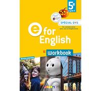 E for English 5e - Anglais Ed.2017 -Workbook Spécial DYS Spécial DYS, Edition 2017 - Mélanie Herment - Didier - broché - Scolaire / Universitaire