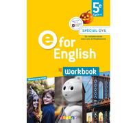 E for English 5e - Anglais Ed.2017 -Workbook Spécial DYS Spécial DYS, Edition 2017 - Mélanie Herment - Didier - broché - Scolaire / Universitaire