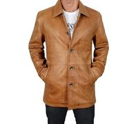 e Genius Dean Winchester Veste trench 3/4 mi-longue en cuir pour homme, peau, M