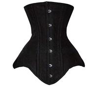 e-girl Corset Taille Lace up Top Corset Grande Taille Acier désossé femme,C686,Noir,S