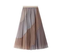 e-girl Jupe Plissée Imprimée Femme Kaki Jupe Tulle Midi,Taille Unique,S1803