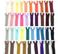 E-Goal 39 Couleurs 35 cm Zip Tailor pour la Couture Nylon Coil Fermeture Fermeture Invisible Fermetures À Glissière pour Sacs de Bricolage, Trousse, Vêtements, Robe