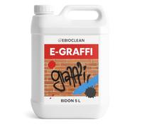 E-GRAFFI - Nettoyant Anti-Graffiti Professionnel | EBIOCLEAN | Élimine Feutres, Peintures, Façade, Panneau | Prêt à l’Emploi | Nettoyage Rapide & Sécurisé Toutes Surfaces | 5L + 1 Pulvérisateur