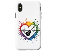 E-Guitar Vibre Dans Mon Coeur Coque pour iPhone X/XS