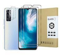 E-Hamii Protecteur D'écran Compatible avec Vivo Y70 [2 Pièces] + Caméra Arrière Protecteur [2 Pièces] Verre Trempé 9H [Résistant aux Rayures,Sans Bulles] [Transparente]